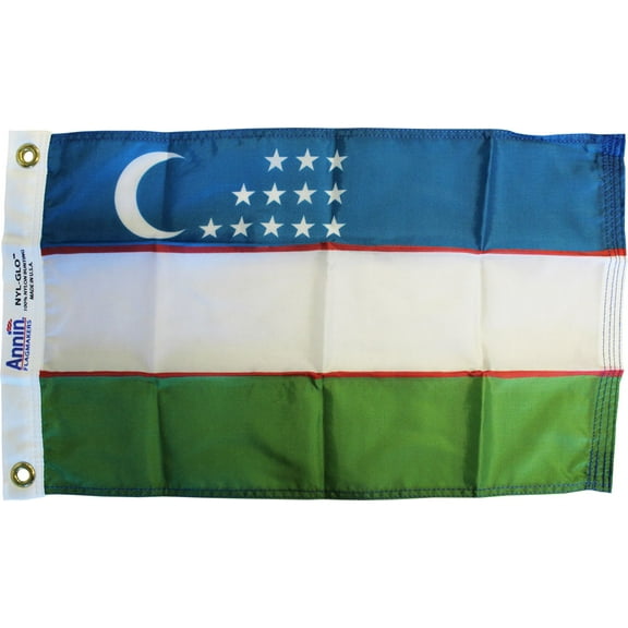 Uzbekistan - 12"X18" Nylon Flag
