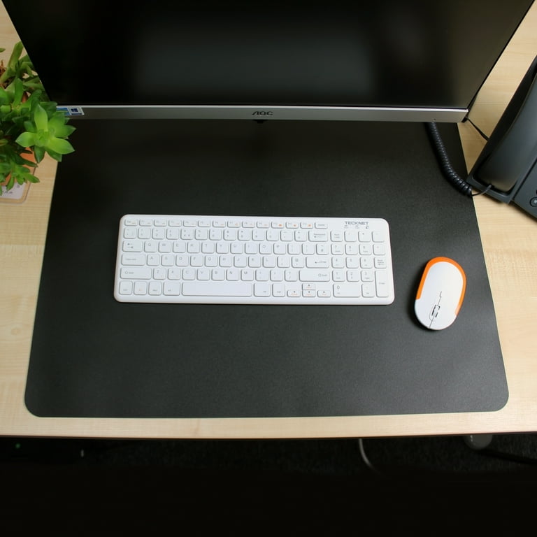 Desktex Pack of 4 Black Vinyl Rectangular Desk Pads 17 x 22 Walmart
