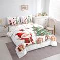 thumbnail image 3 of Manfei Happy Christmas 7pcs Bedding Comforter Set,Cute Cartoon Gnome Queen Bedding Sets,Chic Xmas Tree Gifts Queen Sheet Sets For Teens,Ultra Soft Home Decor Reversible, 3 of 8