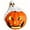 B, variant on Pnmtdaia Halloween Double Expression Cute Ghost on Smiley Jack-O-Lantern Resin Figurine, Spooky Chubby Desktop Ornament for Home Shelf Mantel Party Tabletop Holiday Decor