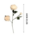 thumbnail image 3 of 7 Bundles 3-Heads Faux Silk Peony Flowers Realistic Fake Floral Stems Home Wedding Table Centerpiece Vase Decor,Beige, 3 of 6