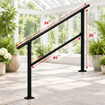 Outside Hand Railing Posts Hand Rails For Outdoor Steps 4 Step Stair Railing Kit - Walmart.com