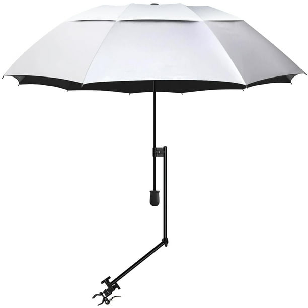 Sombrilla de playa XLINGZA UPF 50+ con pinza ajustable portátil