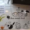 thumbnail image 4 of Bewildely Adhesivo de pared con diseño de comida feliz, Bar, comedor, nevera, calcomanía, huevo, café, Mural, arte DIY, TV, cocina, calcomanías, Decoración del hogar Bewildely HA075204-00, 4 of 6