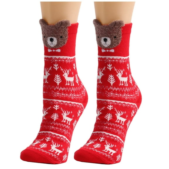 Tiqkatyck Ankle Socks Clearance, Christmas Socks Woolen Socks Christmas Socks Women's Socks Tube Socks Compression Socks for Women Crew Socks for Women No Show Socks Womens Brown One Size