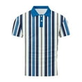 thumbnail image 5 of Zynviq Mens Shirts Short Sleeve Office Golf Fitted Striped Po-lo Shirt Men Tee Tops,XL, 5 of 5