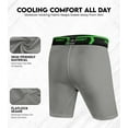 thumbnail image 5 of Exxact Sports Youth Compression Shorts with Soft Athletic Cup for Baseball Football Hockey, Boys Cup Underwear with Cup - (Pack Of 2, YXL, Gray), 5 of 7