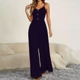 thumbnail image 2 of gakvbuo Summer Jumpsuits Overalls Romper Playsuit Suspender Trousers for Women's Fashion Solid Color Sling Shoulder Straps Are Adjustable Button Wide-Leg Pants Jumpsuit, 2 of 6