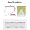 thumbnail image 6 of Vintage Fruit Green Swag Valances for Windows, Farmhouse Retro Solid Color Linen Texture Rod Pocket Sheer Valances for Windows, Swag Toppers Light Filtering for Kitchen Living Room 2 Panels 36''x45'', 6 of 6
