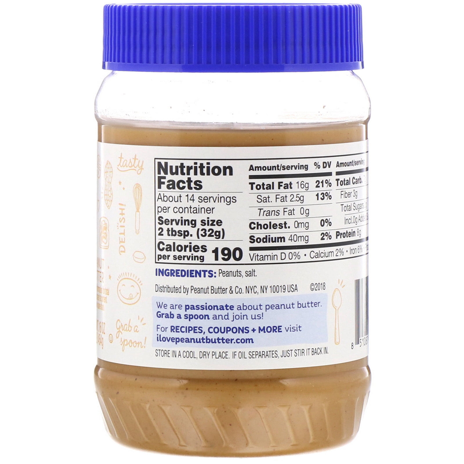 Peanut Butter & Co., Old Fashioned Smooth, Peanut Butter, 16 oz Pack of 3