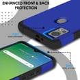 thumbnail image 5 of MK Dual Layer (Shockproof Protection Magnetic Mount Back) Protective Armor Cover Case for Cricket Icon 5 (with LED Keychain Light) - Blue, 5 of 8