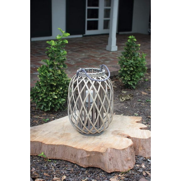 Kalalou Lantern, 11"L x 11"W x 15.75"H, Gray