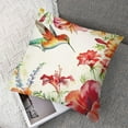 thumbnail image 6 of nygtbtfer Spring Floral Birds Throw Pillow  Flowers Decorative Pillows for Couch Sofa Garden Patio Decor Set of 2 White, 6 of 7