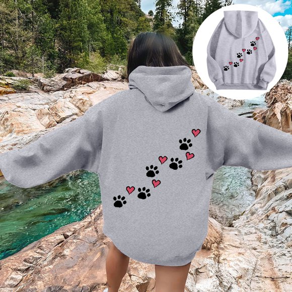 Women's Letter Print Hoodies Long Sleeved Hoodie With Pockets Long Sweatshirt Jacket Womens Snap Hoodies Hooded Cardigan Women Cowboys Sweater Women Long Lined Jacket Sweatshirt Dress for Women Long