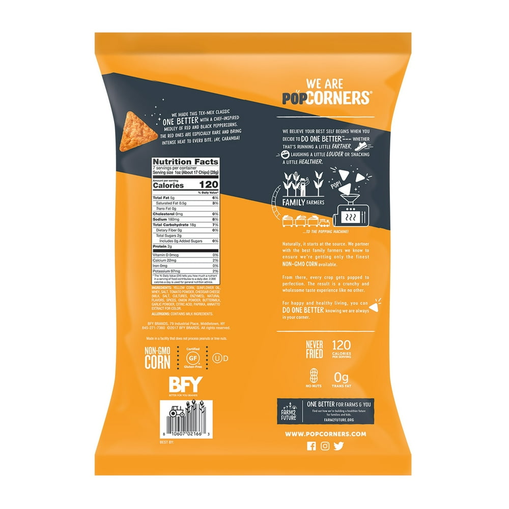 PopCorners Spicy Queso PoppedCorn Snack, 7 oz