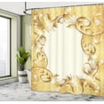 thumbnail image 5 of Ambesonne Vintage Shower Curtain, Golden Floral Ornament, 69"Wx84"L, Cream Yellow, 5 of 5