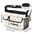 thumbnail image 3 of Universal Stroller Organizer, Stroller Caddy with Detachable Strap& Heightened Insulated Cup Holders & Non-slip Secure Hooks Accessories, Fits Most Strollers, 3 Ways to Carry, 3 of 6