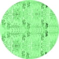 thumbnail image 1 of Ahgly Company Indoor Round Abstract Emerald Green Modern Area Rugs, 5' Round, 1 of 4
