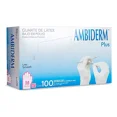 thumbnail image 1 of Guantes descartables Ambiderm Plus color rosa talla M látex con polvo x 100 unidades, 1 of 3