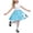 Blue, variant on Dakiuu 50s Outfit for Girls 1950s Poodle Skirts White Collared Short Sleeve Shirt Costume Dress up Toddler Kids 2-8 Years