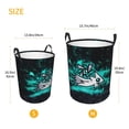 thumbnail image 5 of Geometry Dash Large Laundry Hamper Collapsible Laundry Basket With Handles, Tall Storage Basket For Blanket, Toys, Dirty Clothes In Living Room, Bedroom, Bathroom, Nursery, 5 of 7