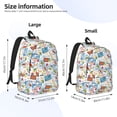 thumbnail image 3 of Lsque Stamp Pattern Canvas Daypack, Durable Backpack, High-quality Versatile Backpack,Vintage Compact Backpack-Small, 3 of 6