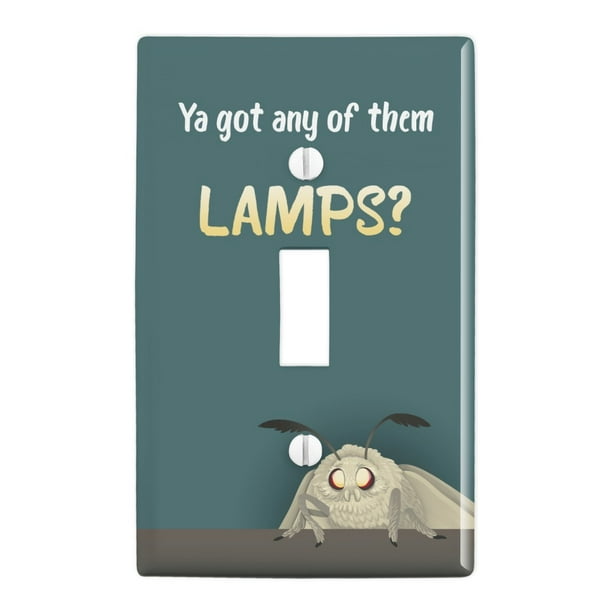 Moth Lamp Meme Plastic Wall Decor Toggle Light Switch Plate Cover Walmart Com Walmart Com