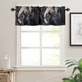 thumbnail image 3 of Cute Dog Valances for Windows Farmhouse Kitchen Curtains Valances Rod Pocket Valance Curtains for Kitchen Windows Black Pet Retro Picture Window Valances for Bathroom Bedroom 54"x18", 3 of 6