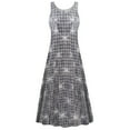 thumbnail image 1 of Plus size 8x Petite Womens Dress Silver Polaris Designer Print Sleeveless Princess Cut, 1 of 4