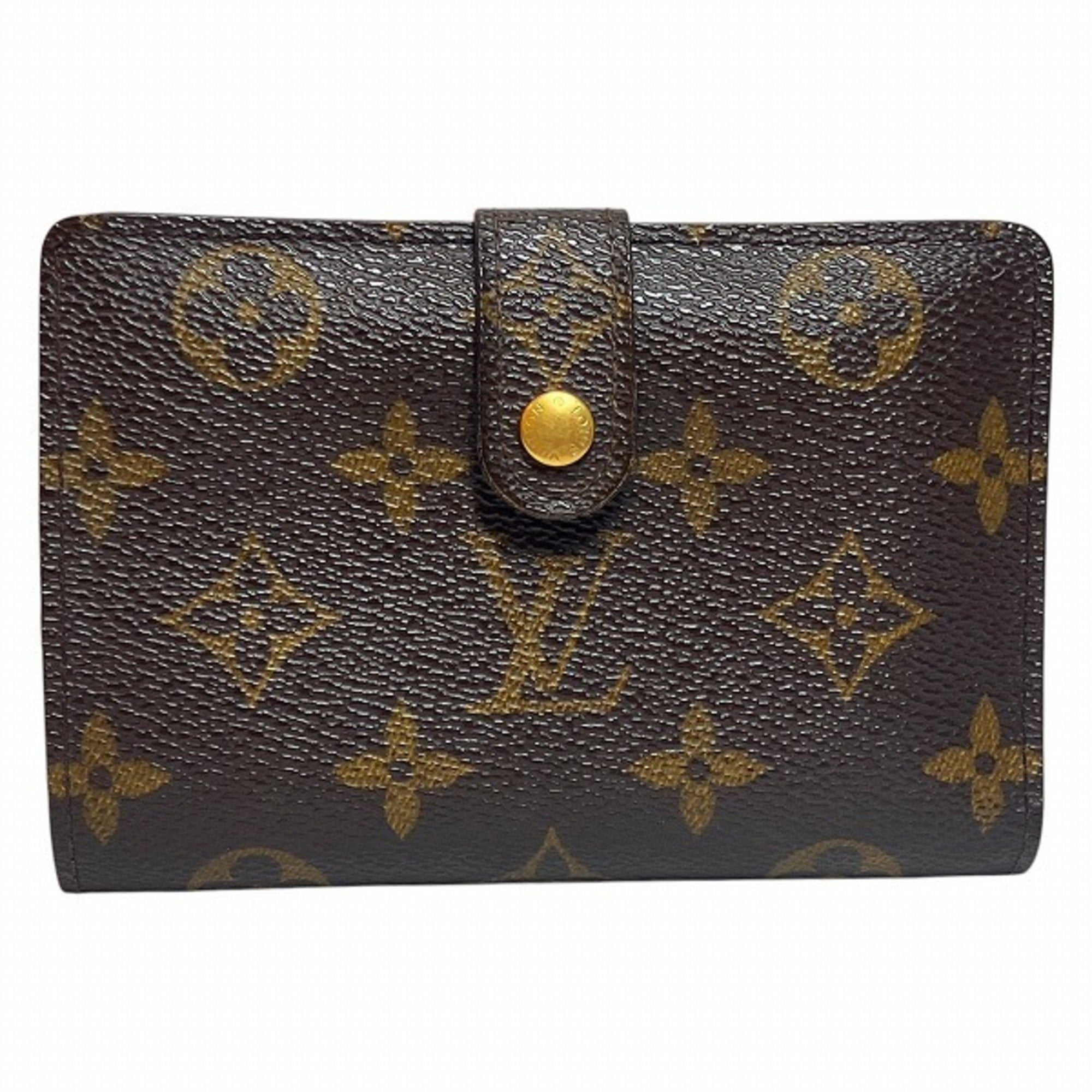 Pre-Owned Louis Vuitton Monogram Portefeuille Viennese M61674 Bi-fold Wallet for Women (Good)