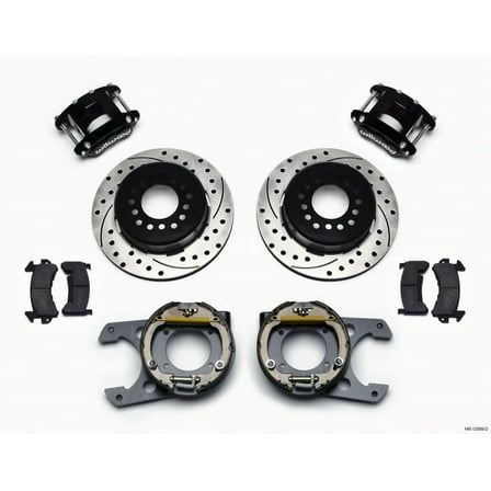 Wilwood D154 P/S Park Brake Kit Drilled Chevy C-10 2.42 Offset 5-lug
