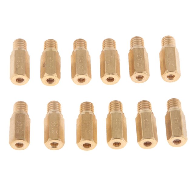 Conjunto de surtidor principal de carburador de 12 piezas para PWK 136138140142144145 ... 154155 Soledad Kit de chorro de carburador principal