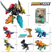 Dimoarch Boys Dinosaur Transforming Robot Toys for 3 4 5 6 7 8 Years Old Kids, 5-in-1 Dino Take Apart Transform Toys,STEM Educational Toys for Boys 3-6 Birthday Gift
