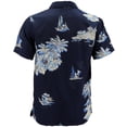 thumbnail image 2 of Men's Hawaiian Tropical Luau Aloha Beach Party Button Up Casual Dress Shirt (Black Lavender, 3XL), 2 of 4