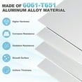 thumbnail image 3 of Uxcell 6061 T651 Aluminum Sheet Metal, 11.8" x 2" x 0.03" Flat Plain Aluminum Plate Covered with Single Protective Film Heat Treatable for DIY Crafting Industry(Silver, 4Pcs), 3 of 6