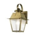 thumbnail image 2 of 2162-01 Livex Lighting Mansfield - 1 Light Outdoor Wall Lantern in Coastal Style - 7.5 Inches wide by 12.5 Inches high-Antique Brass Finish, 2 of 9