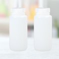 thumbnail image 1 of OULII 2 Pcs Wide Mouth Reagent Bottle Plastic HDPE White Leakproof Container for Liquid Storage, 1 of 6