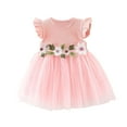 thumbnail image 2 of Summer Clearance Holiday Deals 2025! QTOCIO Toddler Girls Dresses, Baby Girl Clothes, Toddler Kids Baby Girls Fashion Cute Sleeveless Sweet Flower Lace Dress, Pink, 18 Months, 2 of 5