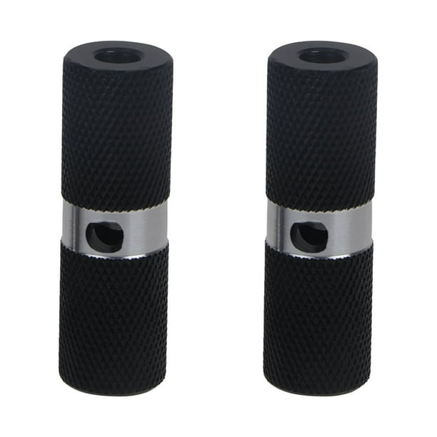 EeaseMX 1 par de pedales cilíndricos de aluminio antideslizantes para bazuca, estriberas, reposapiés, palanca de lanzamiento, accesorios para bicicleta (negro)