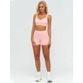 thumbnail image 7 of AEXTO Two Piece Workout Sets for Women Color Block Sports Bra and High Waist Shorts Gym Yoga Active Wear Outfits, 7 of 7