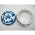 thumbnail image 2 of GENL Victorian Antique Round  Ceramic Jewelry Box Delft Blue, 2 of 3