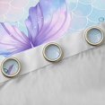 thumbnail image 4 of Feelyou Watercolor Sea Mermaid Tail Blackout Curtains Set of 2 (52x84 Each) for Kids Boys Girls, Ocean Shell Animal Window Curtains, Pink Purple, 4 of 6