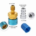 thumbnail image 2 of FrostHike R1234YF Car Air-conditioning AC Charging Quick Coupler Hose Adapter Connector(Golden Blue), 2 of 5