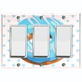 thumbnail image 1 of Metal Light Switch Plate Cover Blue Glazed Doughnut Heart Wallpaper CAK040, 1 of 13