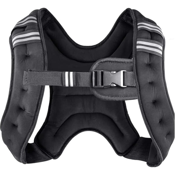 Weighted Vest for Woman Men, 8Lbs Weight Running Vest Daily Workout Strength Training with Reflective Stripe, Size Adjustable for Comfortable Fitted