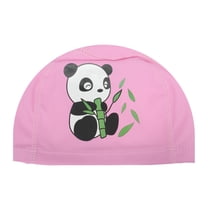 Unique Bargains 1 Pc Knitted PU Elastic Cartoon Animal Swim Cap Pink