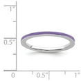 thumbnail image 5 of 925 Sterling Silver Stackable Expressions Purple Enameled 1.5mm Ring Size: 8; for Adults and Teens; for Women and Men, 5 of 5