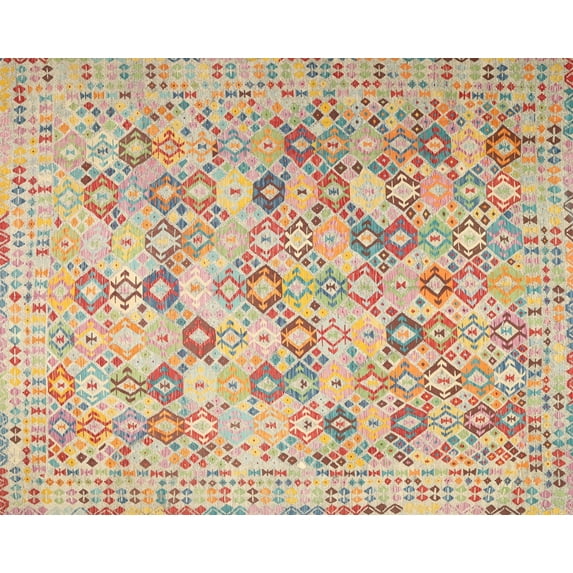Ahgly Company Indoor Rectangle Contemporary Brown Southwestern Area Rugs, Swatch Sample
