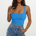 thumbnail image 2 of bnaln Going Out Tops for Women Spring Summer Tank Tops Cute Off The Shoulder Cami Shirts Sleeveless Crop Camisole Vest Top Slim Fit Tshirts Tunic Blouses Teen Girls Y2k Clothes, 2 of 7