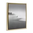 thumbnail image 4 of Stupell Industries Heron on Beach Coast Coastal Photography Gold Floater Framed Canvas Art Print Wall Art, 25 x 31, 4 of 10